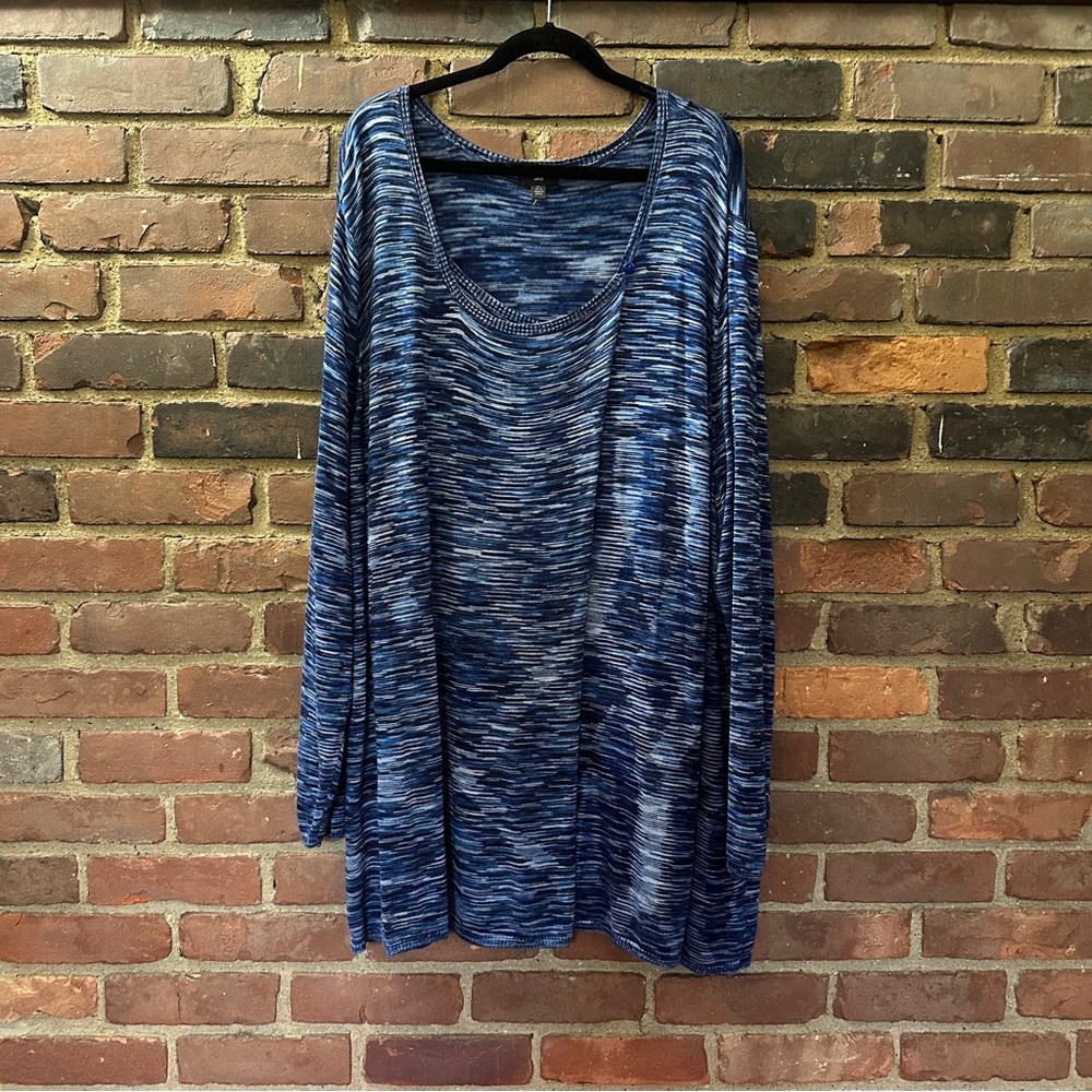 ELLOS wrap space dye tunic top 4X 34/36
